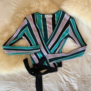WILDFOX WRAP CROPPED TOP